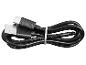 Opgerolde zwarte USB-C kabel.
