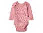 Body bébé rose à manches longues avec boutons-pression