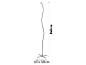 Lampadaire LED ondulé argenté, dimensions 148 cm (hauteur) x 40 x 40 cm (base)