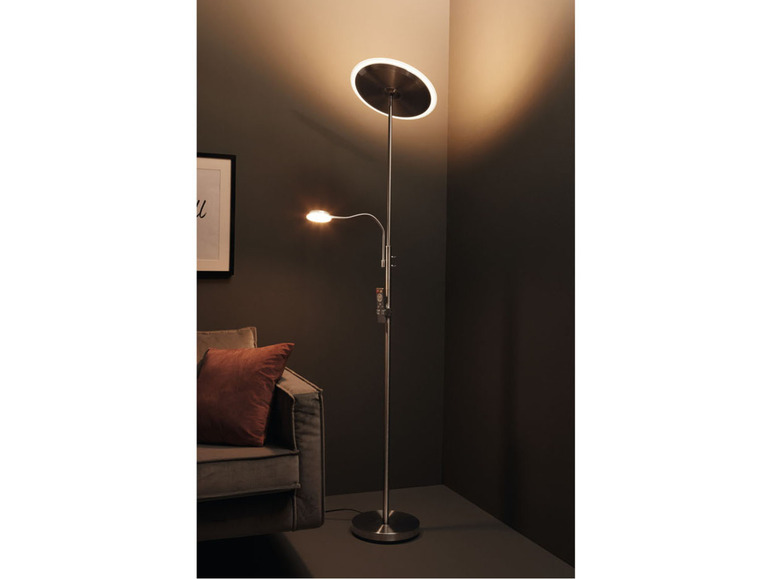 Ga naar volledige schermweergave: LIVARNO home Ledstaanlamp, met leeslampje, hoogte 180 cm - afbeelding 14