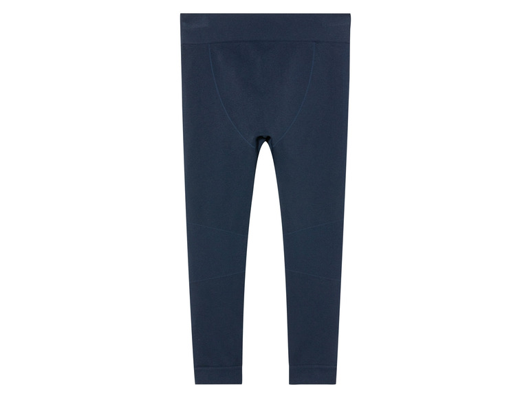 Een paar donkerblauwe thermobroekjes.