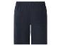 Donkerblauwe mousseline shorts met elastische tailleband en achterzak