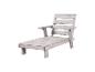 Chaise longue en bois gris avec porte-gobelet