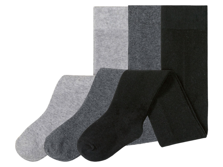 Aller en mode plein écran lupilu® Set de 3 collants en un mélange de coton - Photo 2