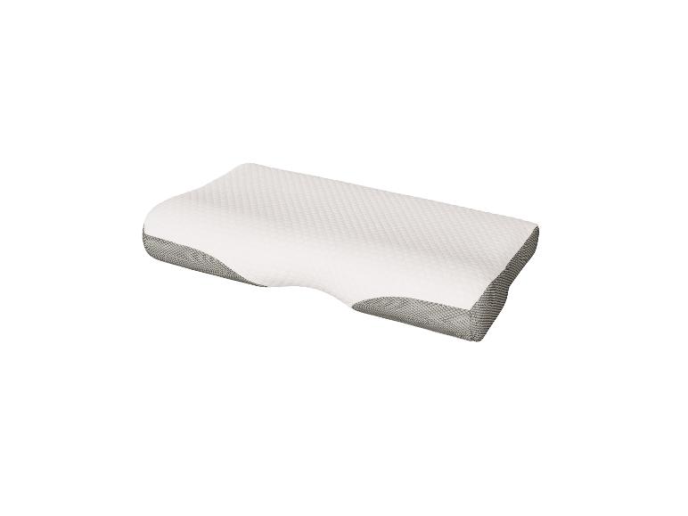 Wit en grijs traagschuimkussen met ergonomische vorm