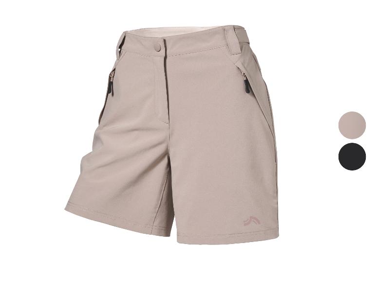 Beige dames shorts met ritsen, ook verkrijgbaar in zwart.