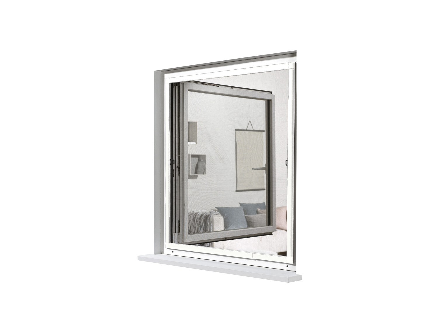 LIVARNO home Aluminium vliegenraam, 100 x 120 cm