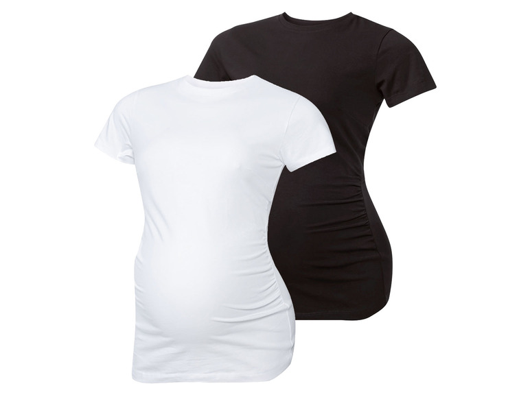 Aller en mode plein écran esmara Set de 2 t-shirts de grossesse en un mélange de coton - Photo 2