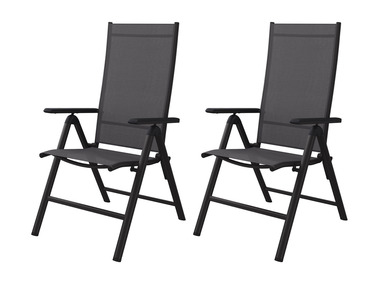 LIVARNO home Set de 2 chaises de jardin pliantes en aluminium »Houston«