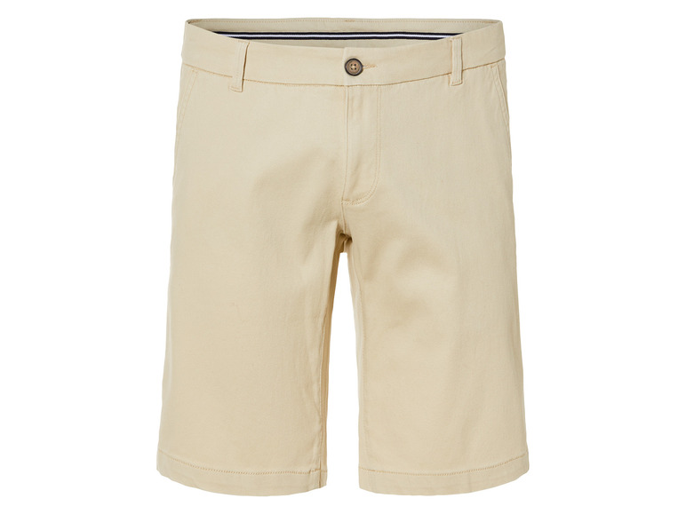 Beige korte broek met knoop