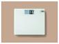 Witte digitale personenweegschaal met display dat '0.0 kg' toont en een geluidspictogram.