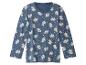 Blauw kinder T-shirt met lange mouwen, met eenhoorn- en hartjesprint