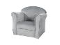 Fauteuil enfant en velours gris clair
