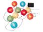 Guirlande lumineuse solaire avec lanternes colorées variées