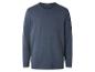 Donkerblauw heren T-shirt met lange mouwen en borstzak.