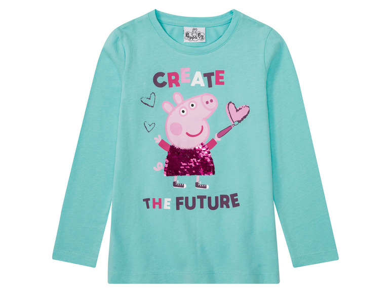 Aller en mode plein écran Shirt à manches longues pour fillettes avec motif imprimé et paillettes réversibles - Photo 10