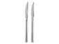 Twee SilverCrest steakmessen met gekartelde bladen en gepolijste handvatten.