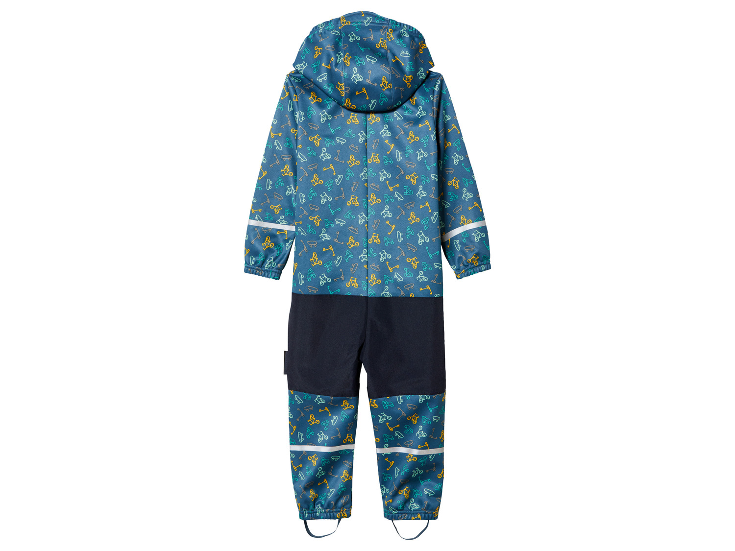 Playshoes Regenpakset met fleece gevoerd, kindermodderpak 2-delig, wind- en waterdicht, blauw (marine 11), 86 cm