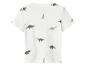 Wit kinder T-shirt met groene dinosaurusprint