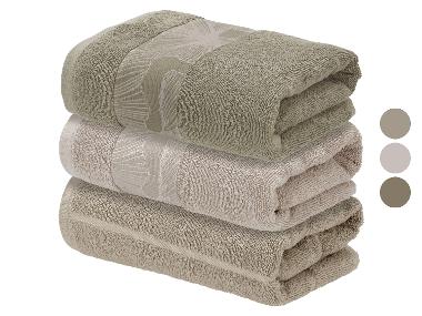 LIVARNO® Serviettes de bain, 2 pièces, 50 x 100 cm