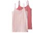 Lot de deux débardeurs en coton rose clair et rose foncé