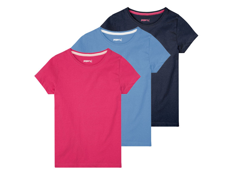 Aller en mode plein écran pepperts!® T-shirts pour fille, 3 pièces, avec col rond - Photo 9
