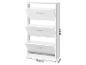 Witte schoenenkast met drie lades, afmetingen 105x58,5x17cm.