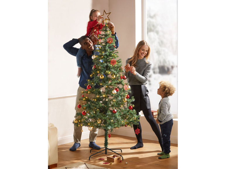 Ga naar volledige schermweergave: LIVARNO home Kunstkerstboom met ledverlichting, hoogte 210 cm - afbeelding 2