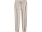 Beige joggingbroek met trekkoord in de taille.