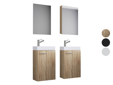 VCM Meuble sous vasque avec lavabo et miroir