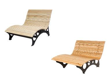 HOME DELUXE Chaise longue en bois et laine TAIGA
