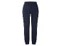 Pantalon de survêtement bleu marine avec taille élastique et chevilles resserrées.