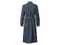 Robe longue en jean bleu foncé avec ceinture, vue arrière