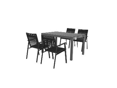 Table de jardin extensible avec 4 chaises de jardin LIVARNO home Miami