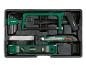 Kit d'outils Parkside dans une mallette noire, avec clés Allen, scie, couteau et niveau.