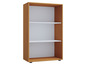 Een houten boekenkast met drie planken.