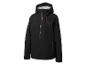 Veste d'extérieur noire à capuche avec des accents rouges