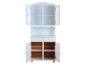 Witte dressoir met glazen deuren en laden