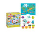 Play-Doh avion avec carte du monde, pâte à modeler et accessoires.
