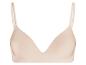 Soutien-gorge beige avec de fines bretelles.