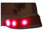 Chaussure enfant rose avec motifs papillons et lumières LED rouges dans la semelle.