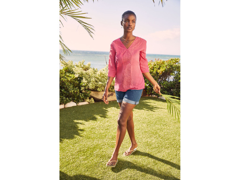Aller en mode plein écran esmara® Short en jean en pur coton avec taille élastique - Photo 5