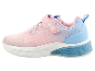 Roze en lichtblauwe sneakers voor meisjes met bloemenprint.