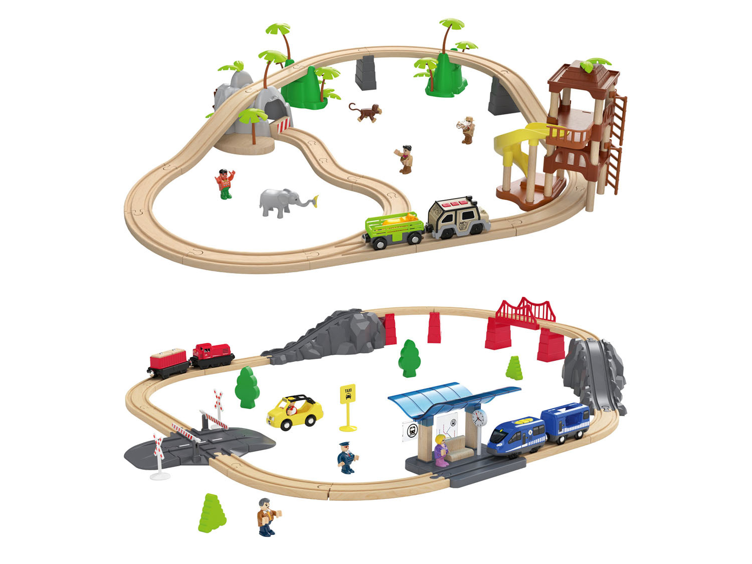 Circuit de train en bois - à partir de 3 ans