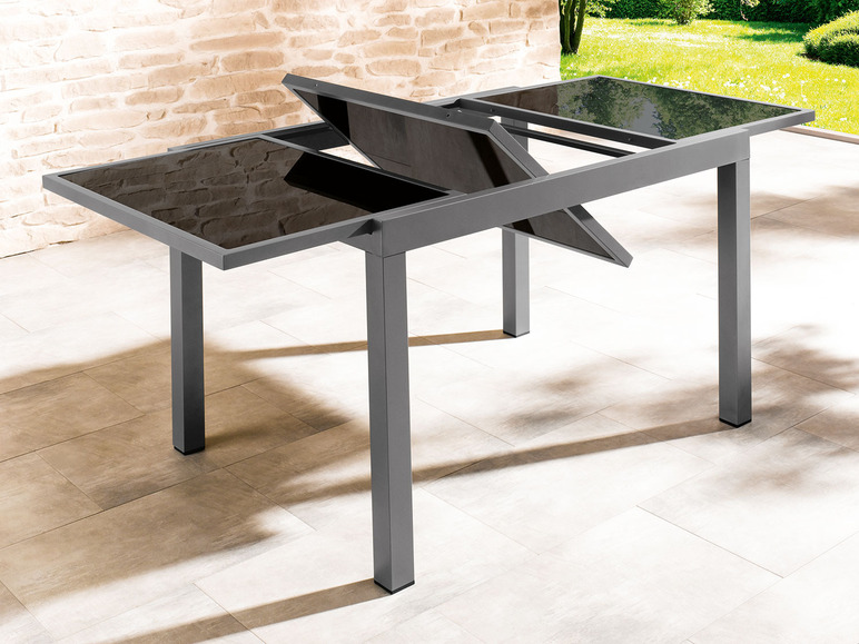 Aller en mode plein écran Table de jardin en aluminium gris extensible LIVARNO home Houston - Photo 6