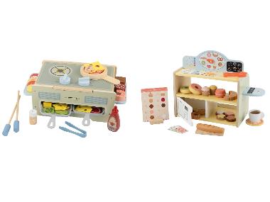 LUPILU® Set de jeu en bois grill de table ou boulangerie