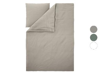 LIVARNO® Housse de couette en coton et lin, 140 x 200 cm