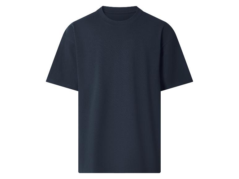 T-shirt basique bleu marine à manches courtes et col rond.