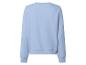 Lichtblauwe sweater met lange mouwen en ronde hals, achteraanzicht