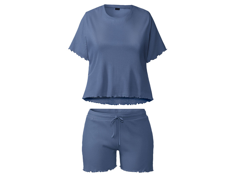 Ga naar volledige schermweergave: esmara® Geribbelde zomerpyjama van een katoenmix - afbeelding 2